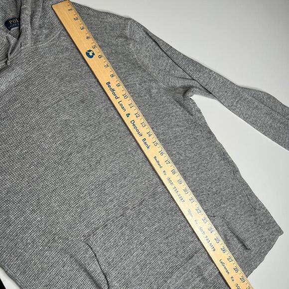 Polo Ralph Lauren Men’s Waffle Knit Hoodie – Gray, Size XL - Picture 4 of 12